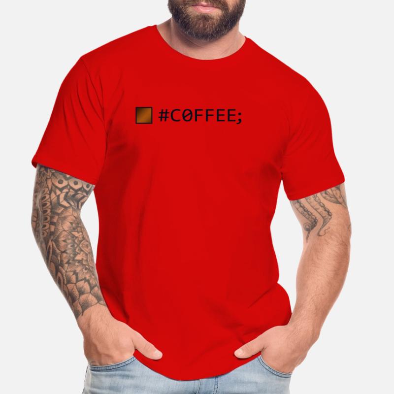 #COFFEE; Engineer Full Stack Coder Software Men's Premium Organic T-Shirt