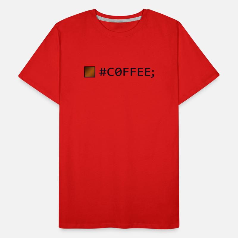 #COFFEE; Engineer Full Stack Coder Software Men's Premium Organic T-Shirt