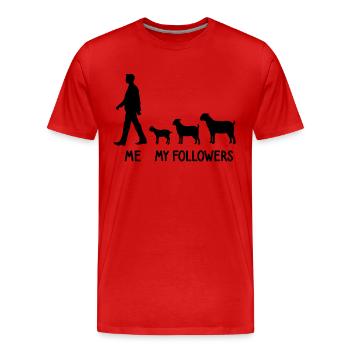 I Mes Disciples Chèvres Berger Éleveur Agriculteur - T-shirt bio Premium Homme - rouge - Devant - Damien (186cm)