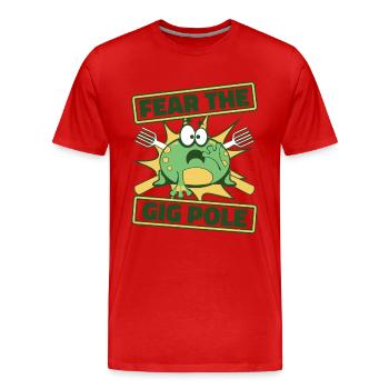 Fear The Gig Pole Kröte Kaulquappe Laubfrosch - Männer Premium Bio T-Shirt - Rot - Vorne - Damien (186cm)