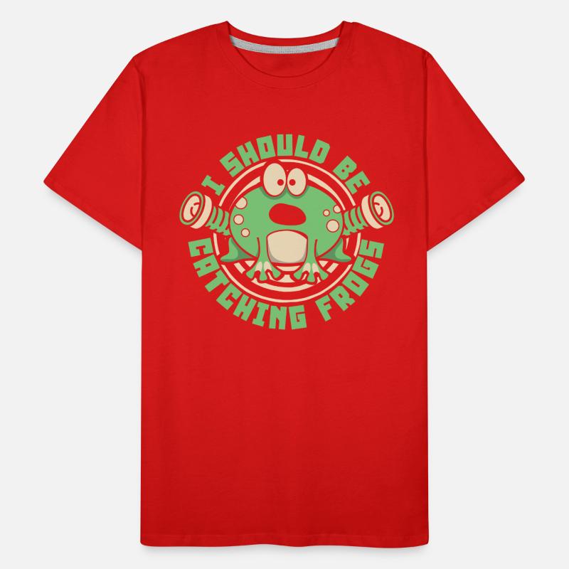I Should Be Catching Frogs Toad Tadpole Men's Premium Organic T-Shirt
