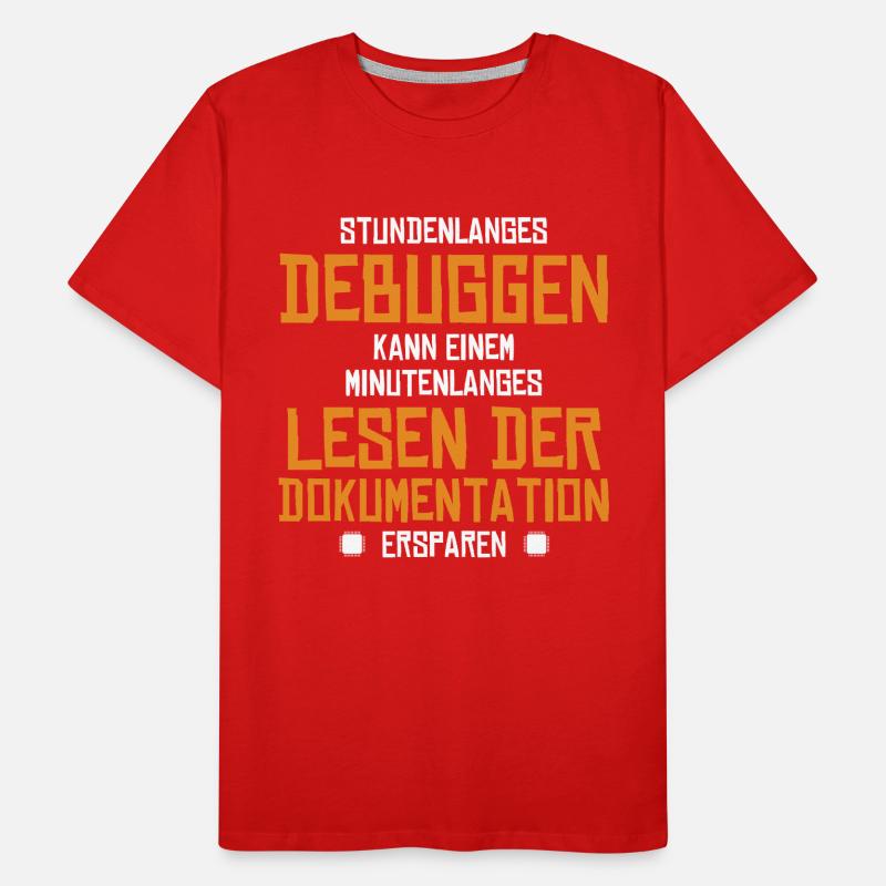 Stundenlanges Debuggen Softwareingenieur Coder Männer Premium Bio T-Shirt