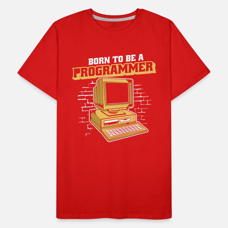 Born To Be A Programmer Developer Coder Männer Premium Bio T-Shirt
