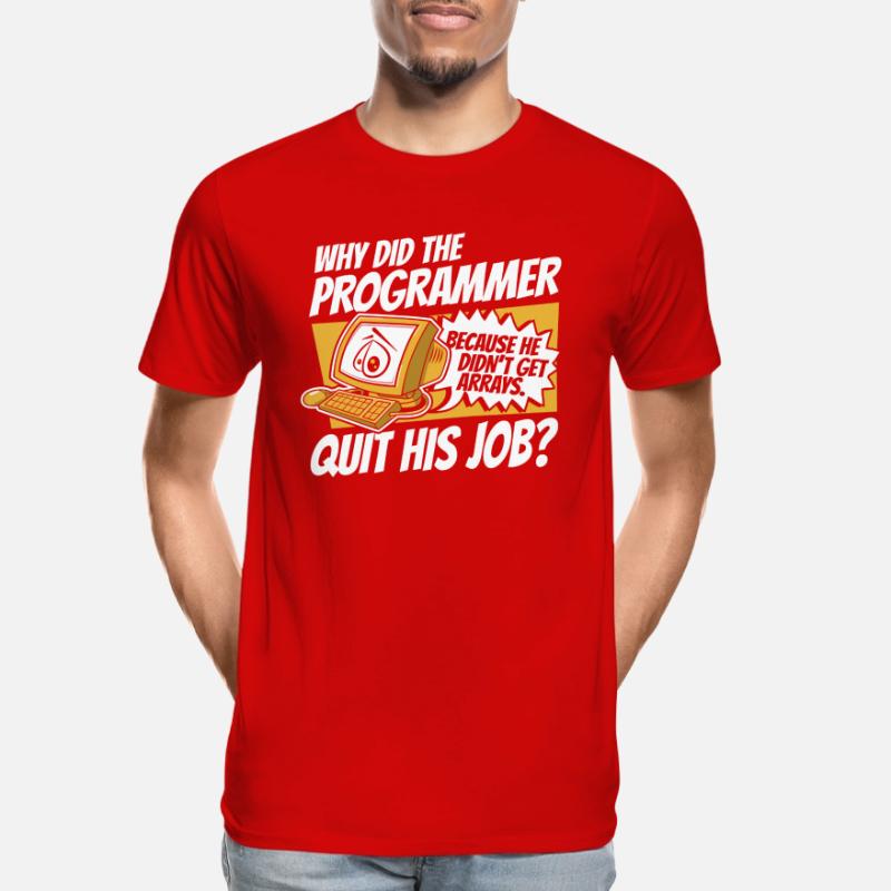 Pourquoi Programmer a-t-il quitté Job Developer Coder T-shirt bio Premium Homme