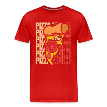 pizza maker pizza oven pizza pizza tray pizza maker - Men's Premium Organic T-Shirt - red - Front - Damien (186cm)