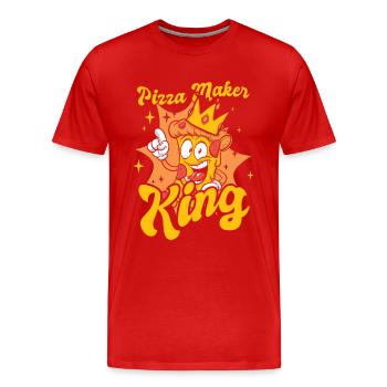 Pizza Maker King Pizza Pizza Tray Pizza Oven - Men's Premium Organic T-Shirt - red - Front - Damien (186cm)