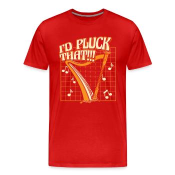 Je pincerais cette harpe de concert harpe harpe musicale harpe - T-shirt bio Premium Homme - rouge - Devant - Damien (186cm)