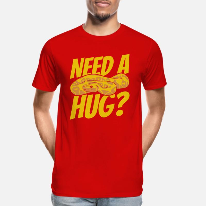 Need A Hug Python Snake Python Breeder Banana Men's Premium Organic T-Shirt