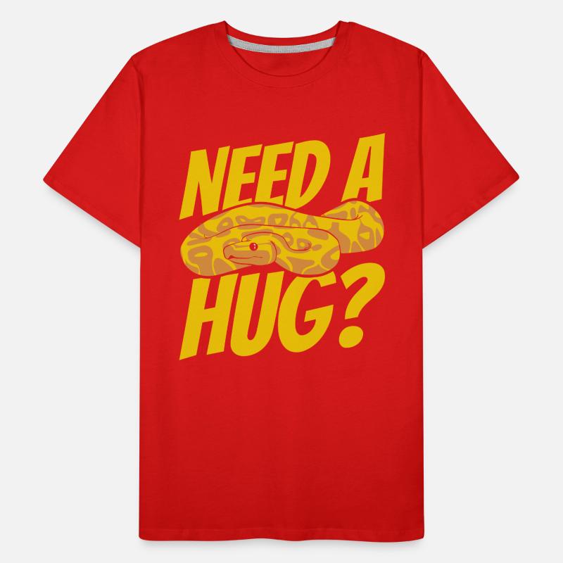Need A Hug Python Snake Python Breeder Banana Men's Premium Organic T-Shirt