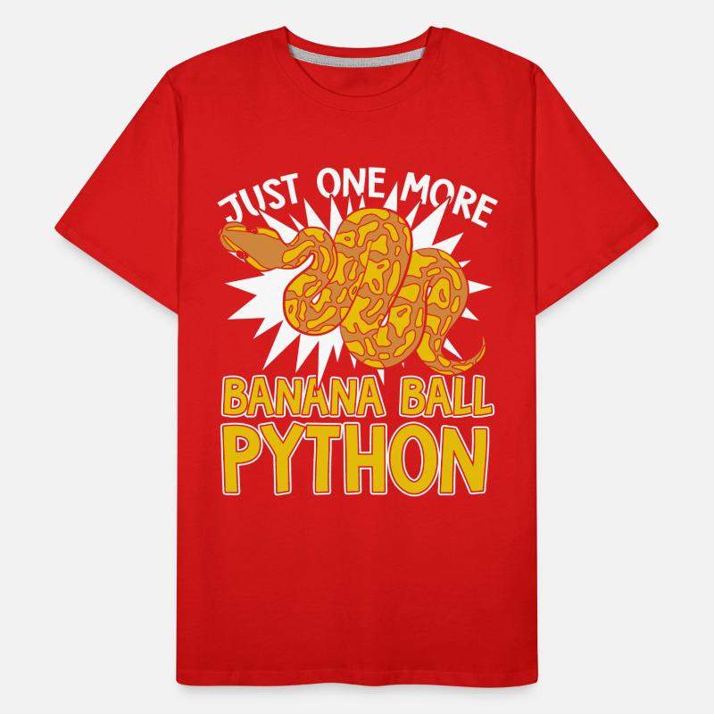 Just One More Snake Python Banana Ball Python Men's Premium Organic T-Shirt