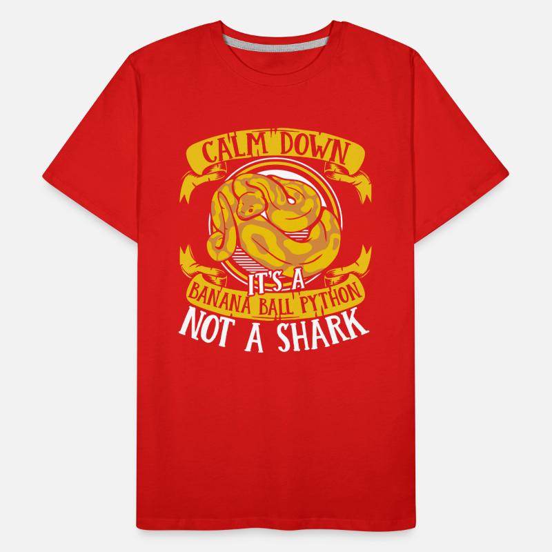 Calm Down It's Not A Shark Python Banana Ball Men's Premium Organic T-Shirt