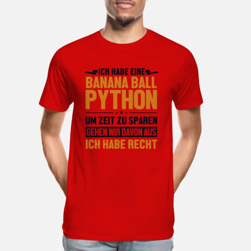 Banana Ball Python hat immer Recht Python Banana Männer Premium Bio T-Shirt