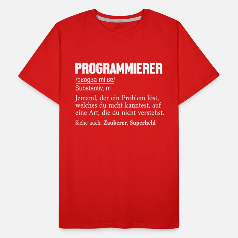 Programmierer Definition Developer Coder Männer Premium Bio T-Shirt