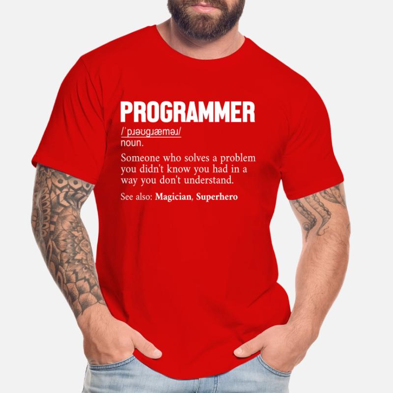 Programmer Definition Softwareentwickler Coder Männer Premium Bio T-Shirt