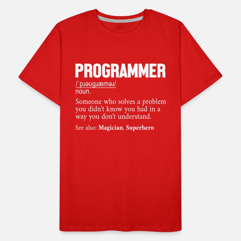 Programmer Definition Softwareentwickler Coder Männer Premium Bio T-Shirt