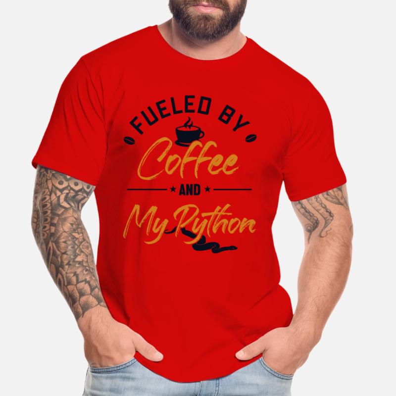 Alimenté par le café et mon Python Python Banana Ball T-shirt bio Premium Homme