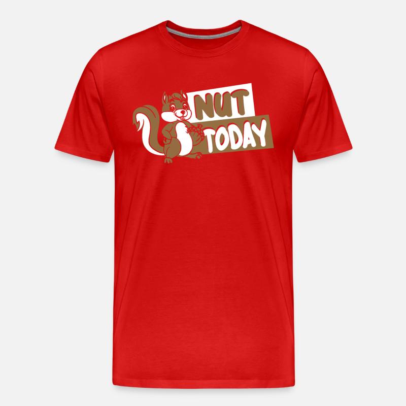 Nut Today Fuchshörnchen Grauhörnchen Squirrel - Männer Premium Bio T-Shirt - Rot