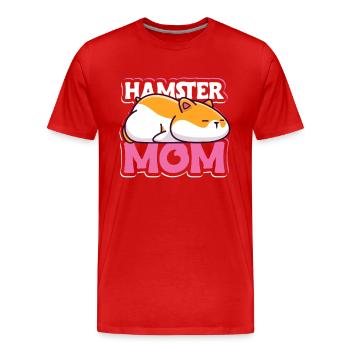 Hamster Maman Hamster doré Hamster nain Hamster européen - T-shirt bio Premium Homme - rouge - Devant - Damien (186cm)