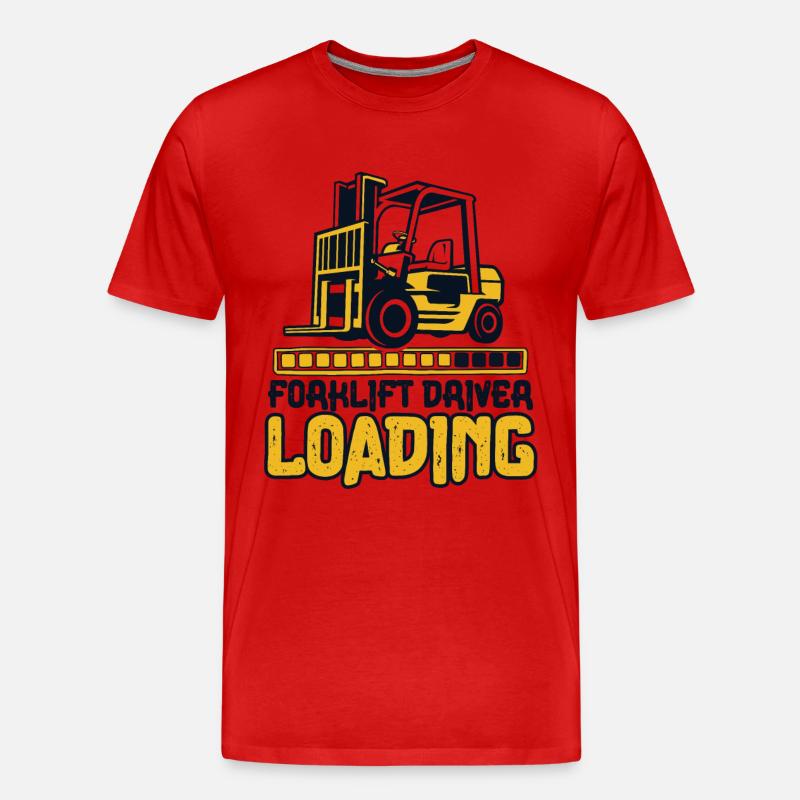 Forklift Driver Loading Gabelstaplerfahrer - Men's Premium Organic T-Shirt - red
