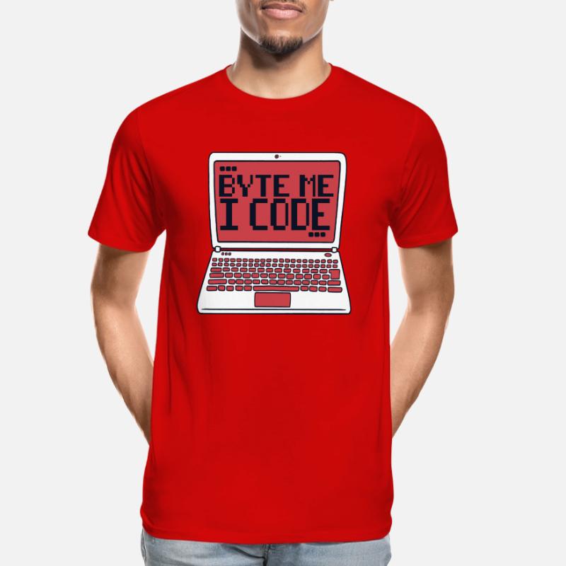 Byte Me I Code Developer Softwareentwickler Männer Premium Bio T-Shirt