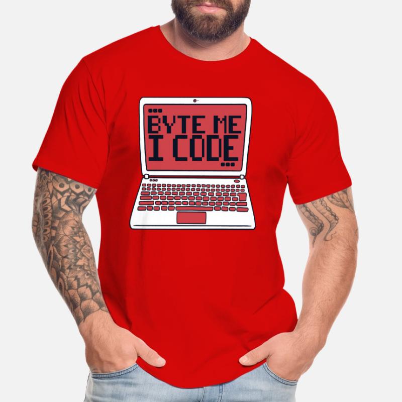Byte Me I Code Developer Softwareentwickler Männer Premium Bio T-Shirt