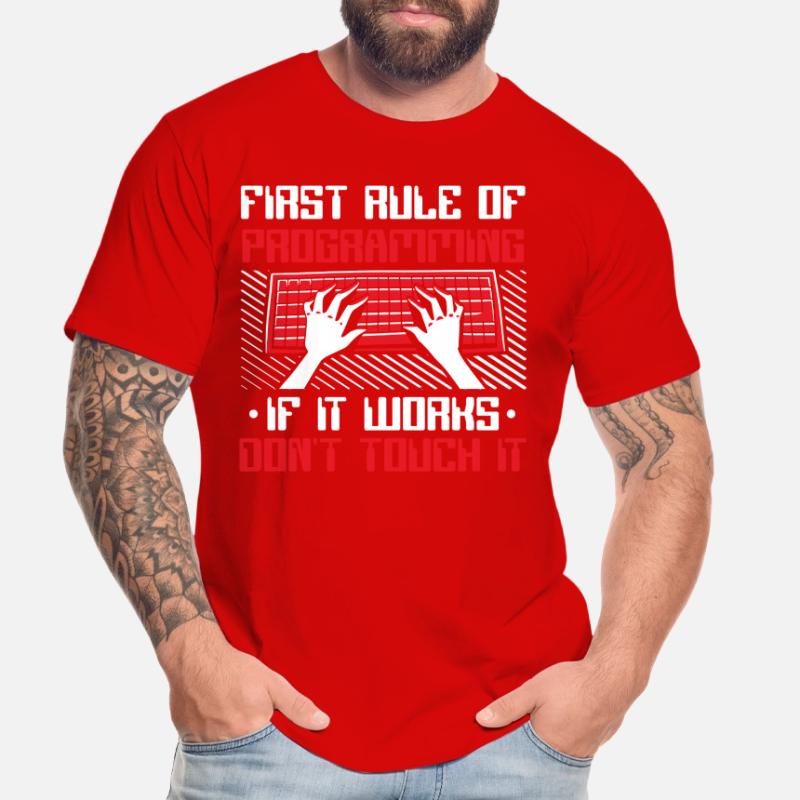If It Works Don't Touch It Developer Coder Men's Premium Organic T-Shirt