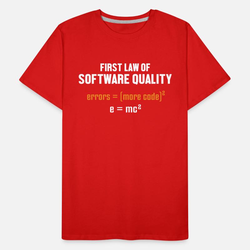 First Law of Software Quality Developer Coder Männer Premium Bio T-Shirt