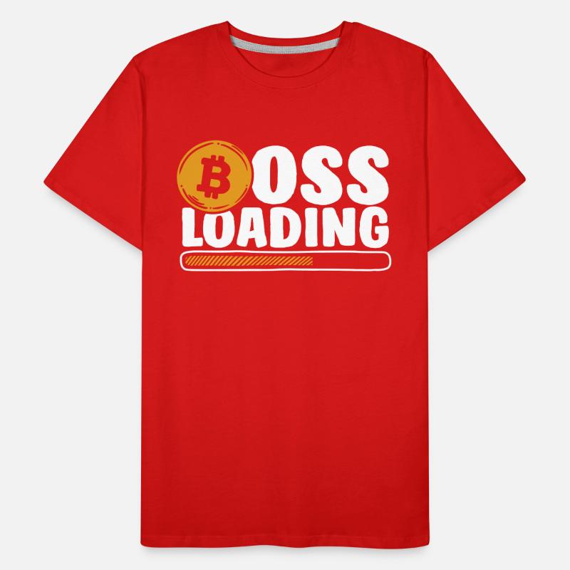 Loading Crypto Kryptowährung Blockchain Männer Premium Bio T-Shirt