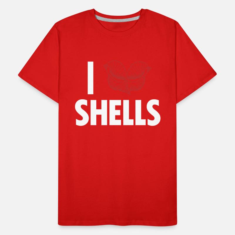 Ich liebe Shells Shell Bag Hunter Seashell Männer Premium Bio T-Shirt