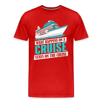 Que se passe-t-il en croisière Séjours en croisière Croisière - T-shirt bio Premium Homme - rouge - Devant - Damien (186cm)