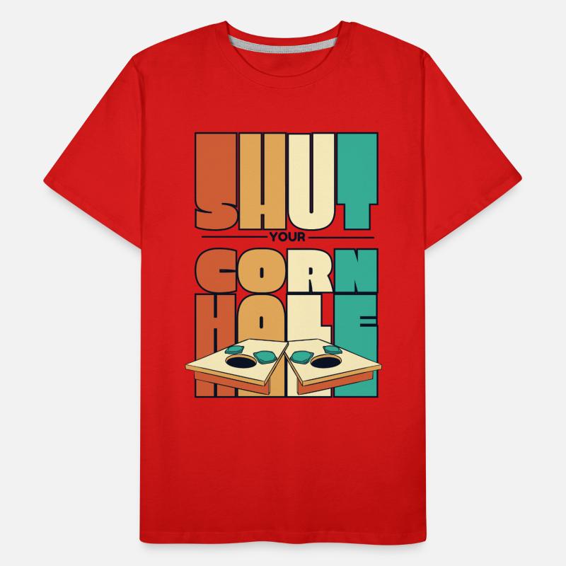 Halt deine Cornhole Spielbretter Sitzsack Cornhole Männer Premium Bio T-Shirt