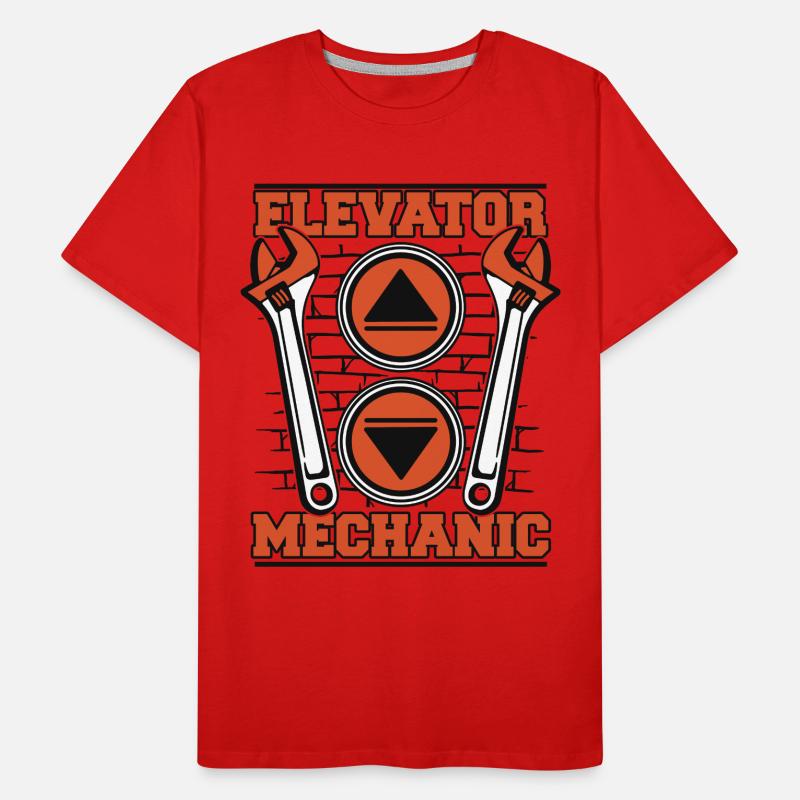Elevator Mechanic Inspector Technician Elevator Men's Premium Organic T-Shirt