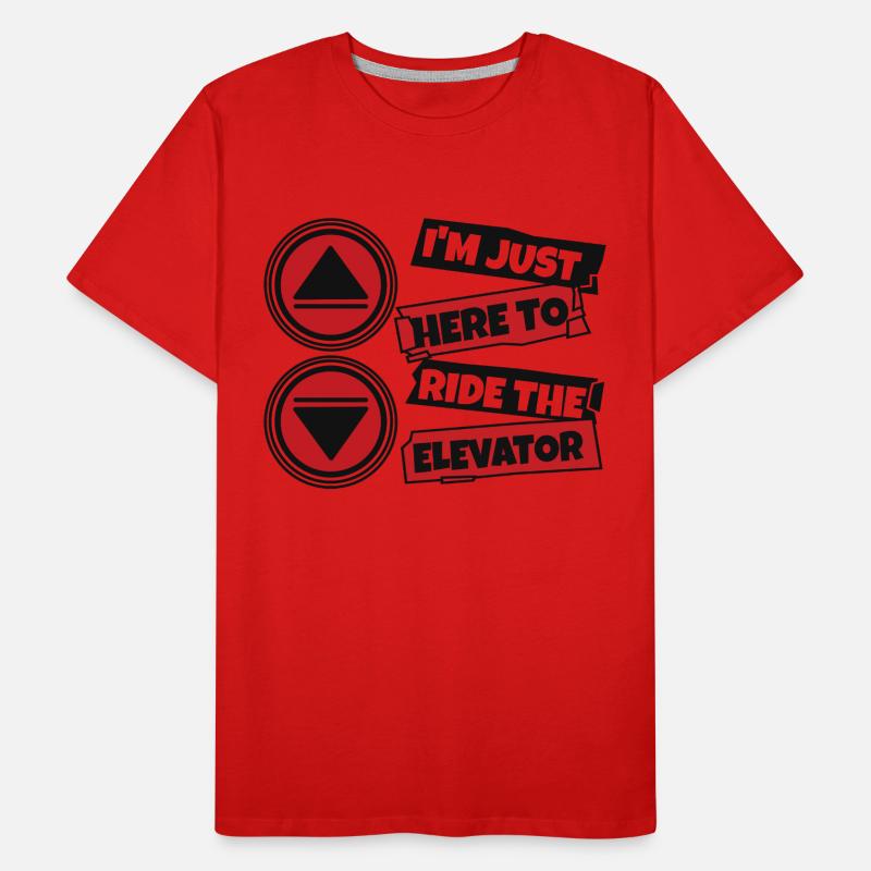 Juste ici pour monter dans l’ascenseur Technicien T-shirt bio Premium Homme