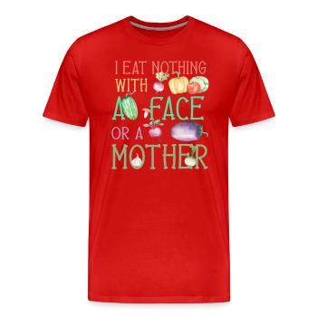 Vegan Veganer Veganismus Tierwohl Veggie Spruch - Männer Premium Bio T-Shirt - Rot - Vorne - Damien (186cm)