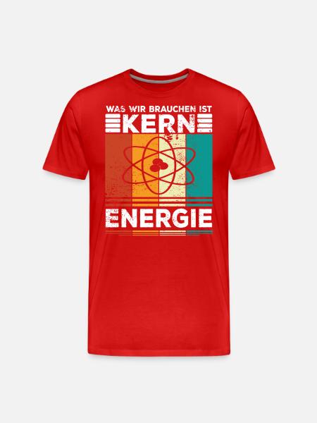 Atomenergie Kernkraft Kernenergie Atomkraftwerke - Männer Premium Bio T-Shirt - Rot