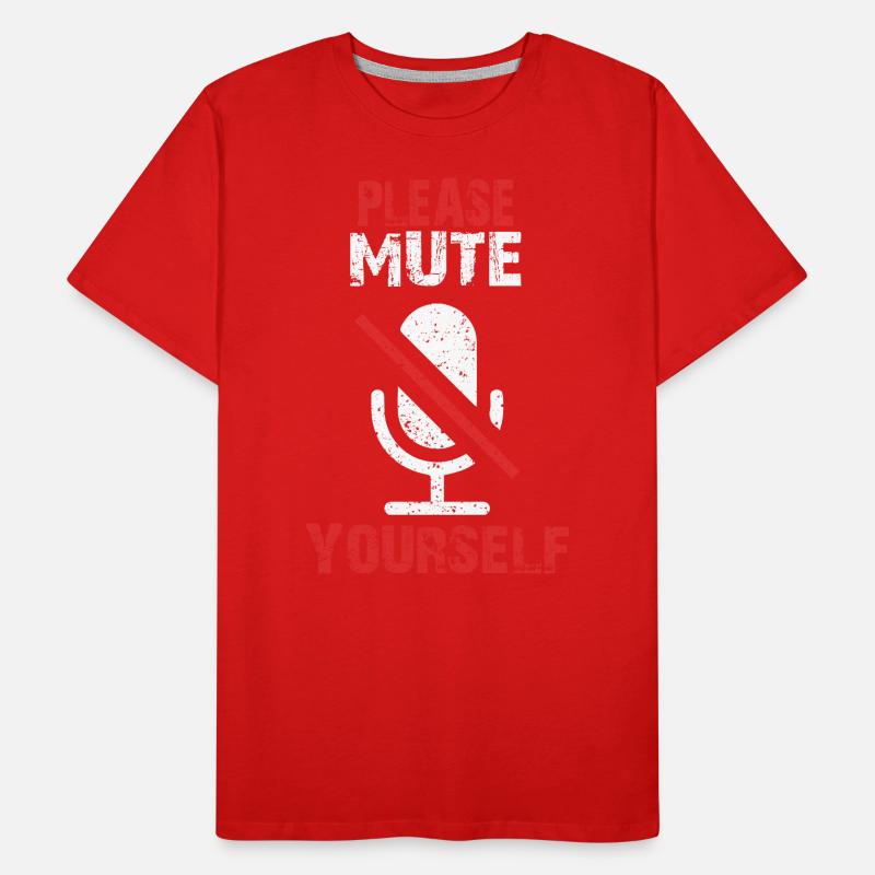 Teacher asks for silence in class and classroom Men's Premium Organic T-Shirt