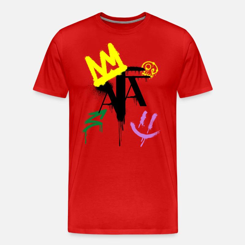 AFA Graffiti Style - Männer Premium Bio T-Shirt - Rot