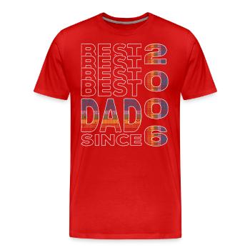 Bester Papa der Welt seit 2006 Vatertag - Männer Premium Bio T-Shirt - Rot - Vorne - Damien (186cm)