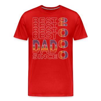 Best dad in the world since 2000 Father's Day - Men's Premium Organic T-Shirt - red - Front - Damien (186cm)