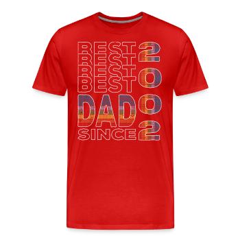 Bester Papa der Welt seit 2002 Vatertag - Männer Premium Bio T-Shirt - Rot - Vorne - Damien (186cm)