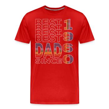 Bester Papa der Welt seit 1960 Vatertag - Männer Premium Bio T-Shirt - Rot - Vorne - Damien (186cm)