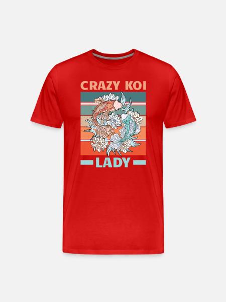 Koi Fish Japanese - Men's Premium Organic T-Shirt - red