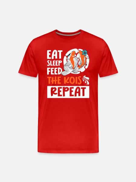 Koi Fish Japanese - Men's Premium Organic T-Shirt - red