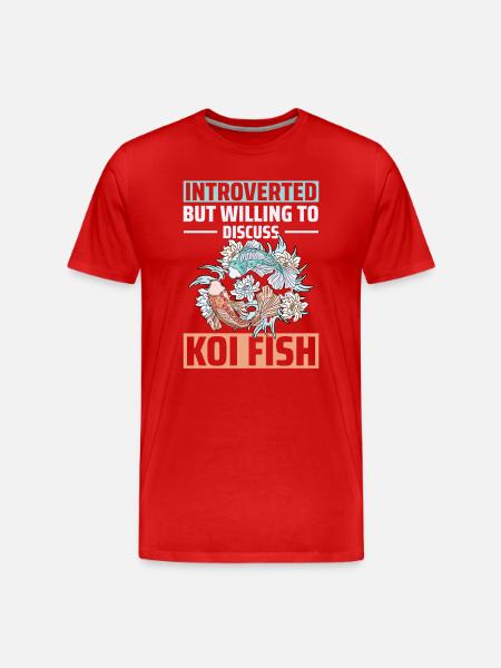 Koi Fish Japanese - Men's Premium Organic T-Shirt - red