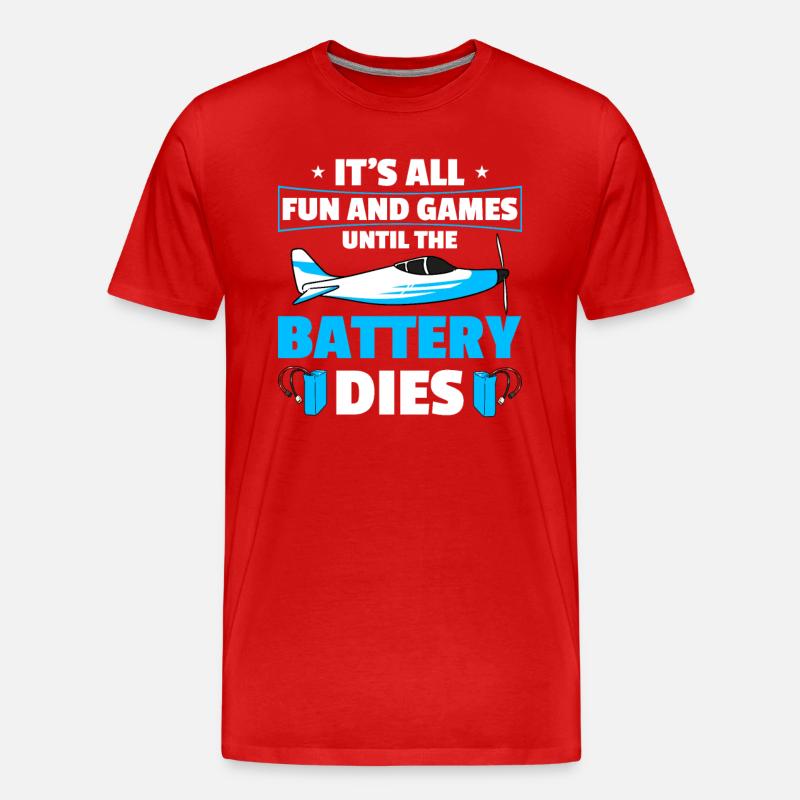RC-Flugzeug RC-Flugzeug - Männer Premium Bio T-Shirt - Rot