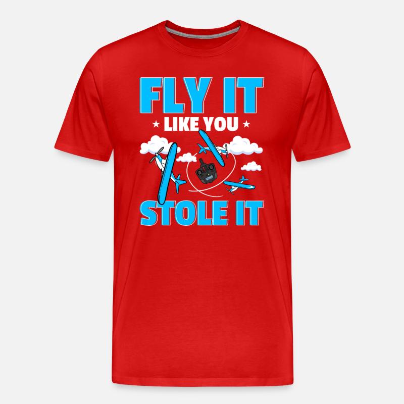 RC-Flugzeug RC-Flugzeug - Männer Premium Bio T-Shirt - Rot
