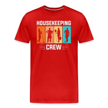 Week of Appreciation for Housekeeping - Men's Premium Organic T-Shirt - red - Front - Damien (186cm)