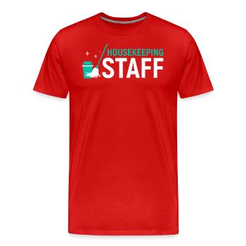 Week of Appreciation for Housekeeping - Men's Premium Organic T-Shirt - red - Front - Damien (186cm)