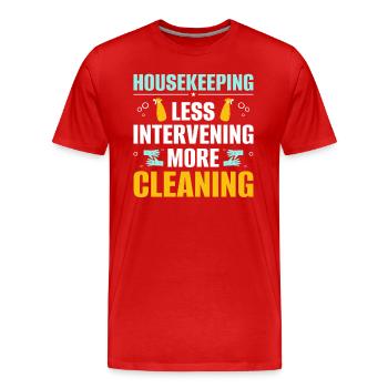 Week of Appreciation for Housekeeping - Men's Premium Organic T-Shirt - red - Front - Damien (186cm)