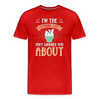 Week of Appreciation for Housekeeping - Men's Premium Organic T-Shirt - red - Front - Damien (186cm)